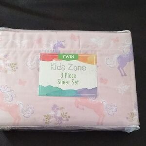 Pink Unicorn Mistybell Twin 3 Piece Sheet Set